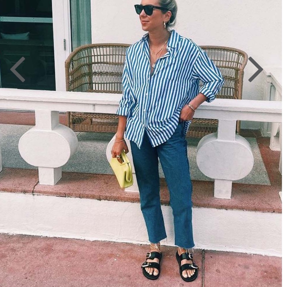 VRG GRL Beach Locals Button Front Shirt // NEW